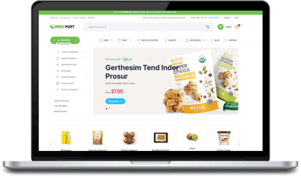Grocery Online Store – eCommerce WordPress Theme
