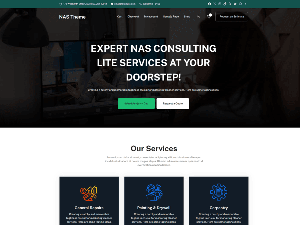 NAS Consulting Lite - Business Consulting WordPress Theme