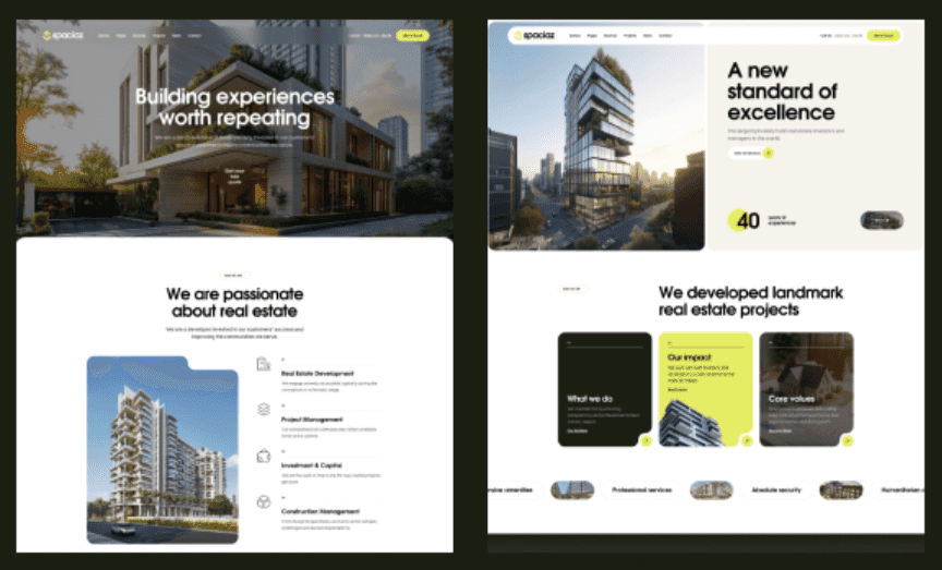Professional construction website design for USA companies