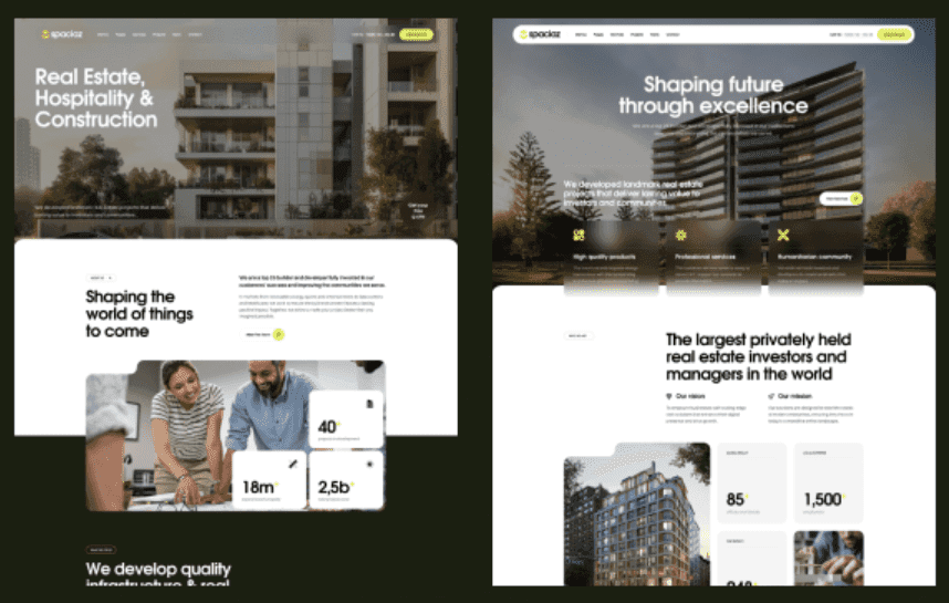 Responsive WordPress template for building contractors