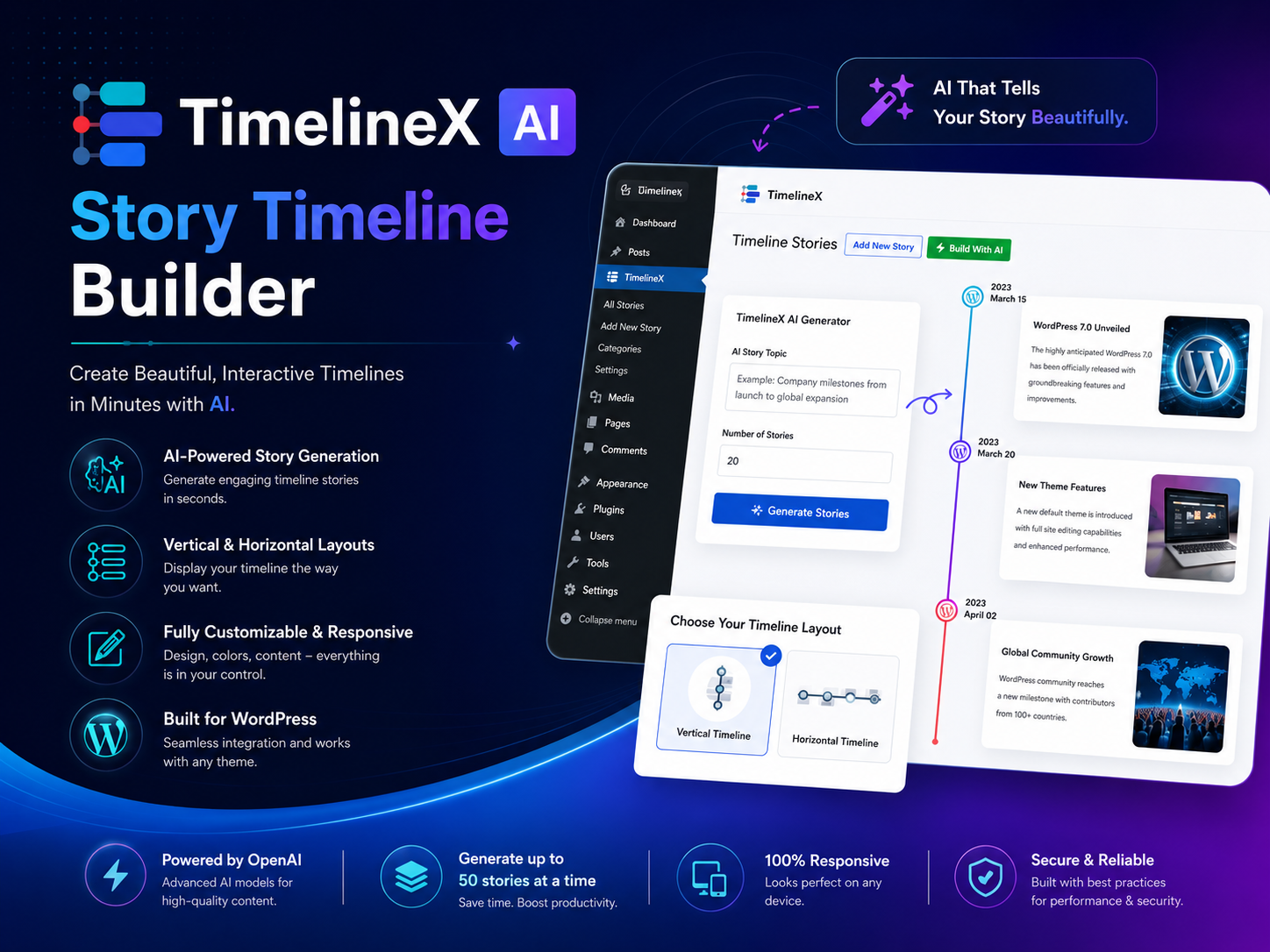 TimelineX AI β Interactive Story Timeline Builder