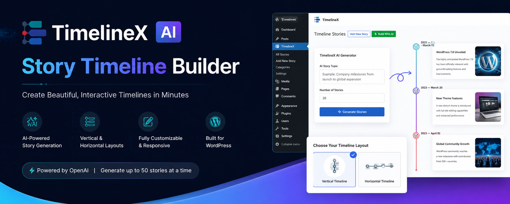 WordPress AI Timeline Plugin for Elementor & Gutenberg